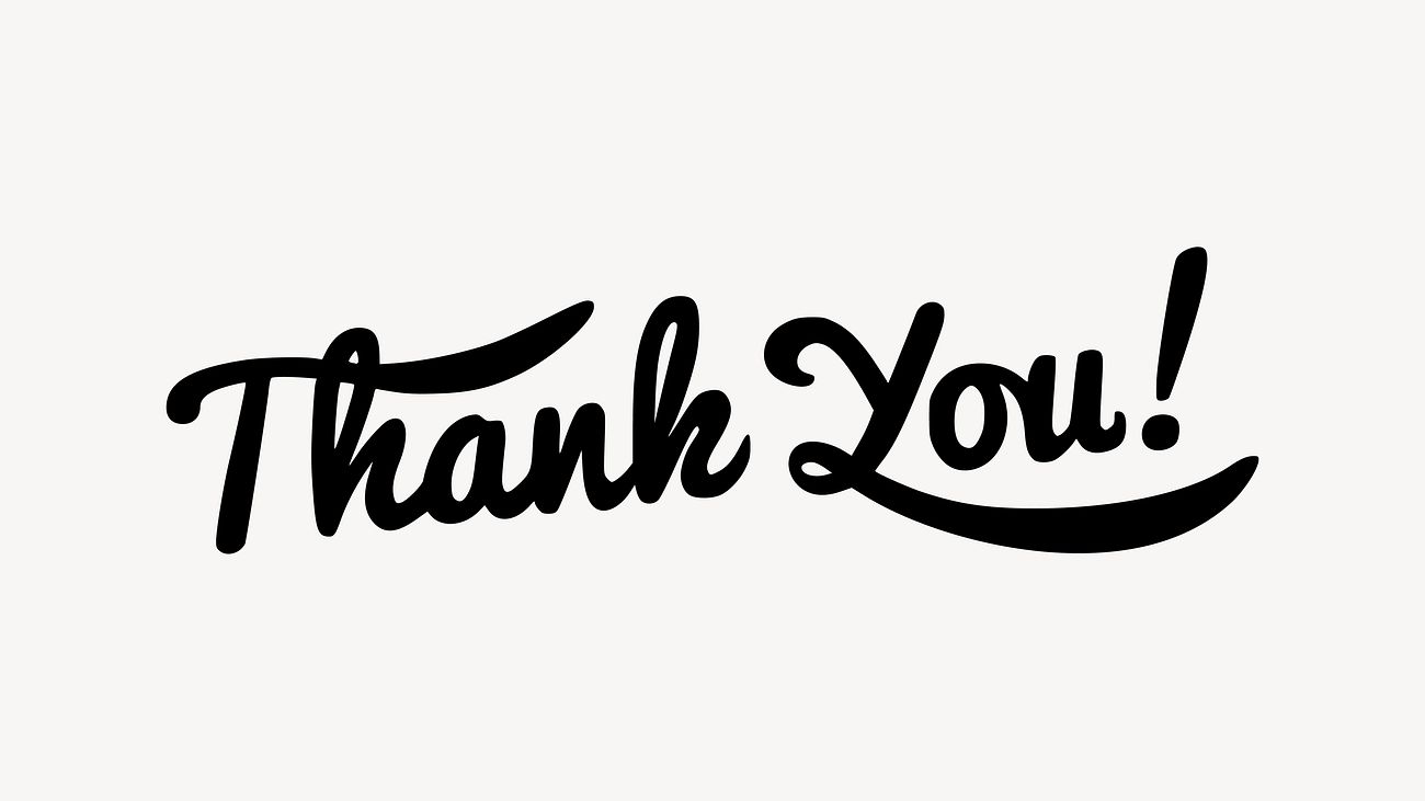 Thank you typography clip art